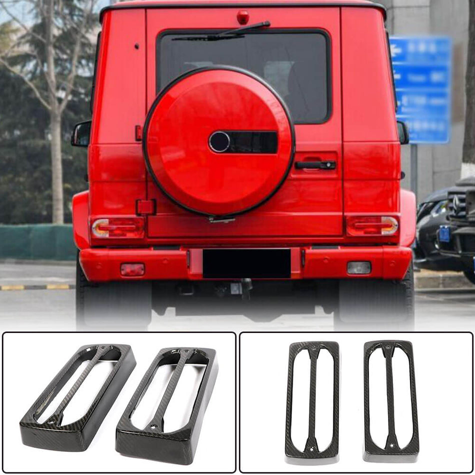 For Mercedes Benz W463 G550 G55 G63 G65 AMG Dry Carbon Fiber Rear Tail Lamp Light Cover