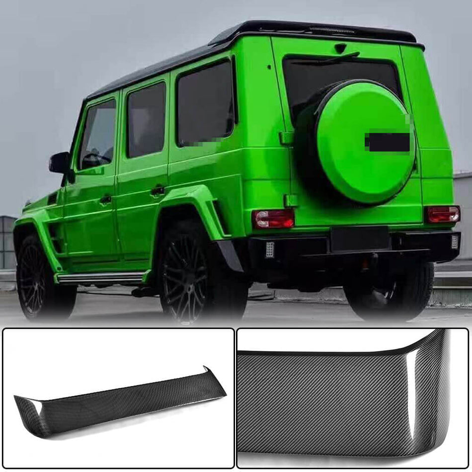 For Mercedes Benz W463 Carbon Fiber Rear Roof Spoiler Window Wing Lip W/LED | G550 G55 G63 G65 AMG