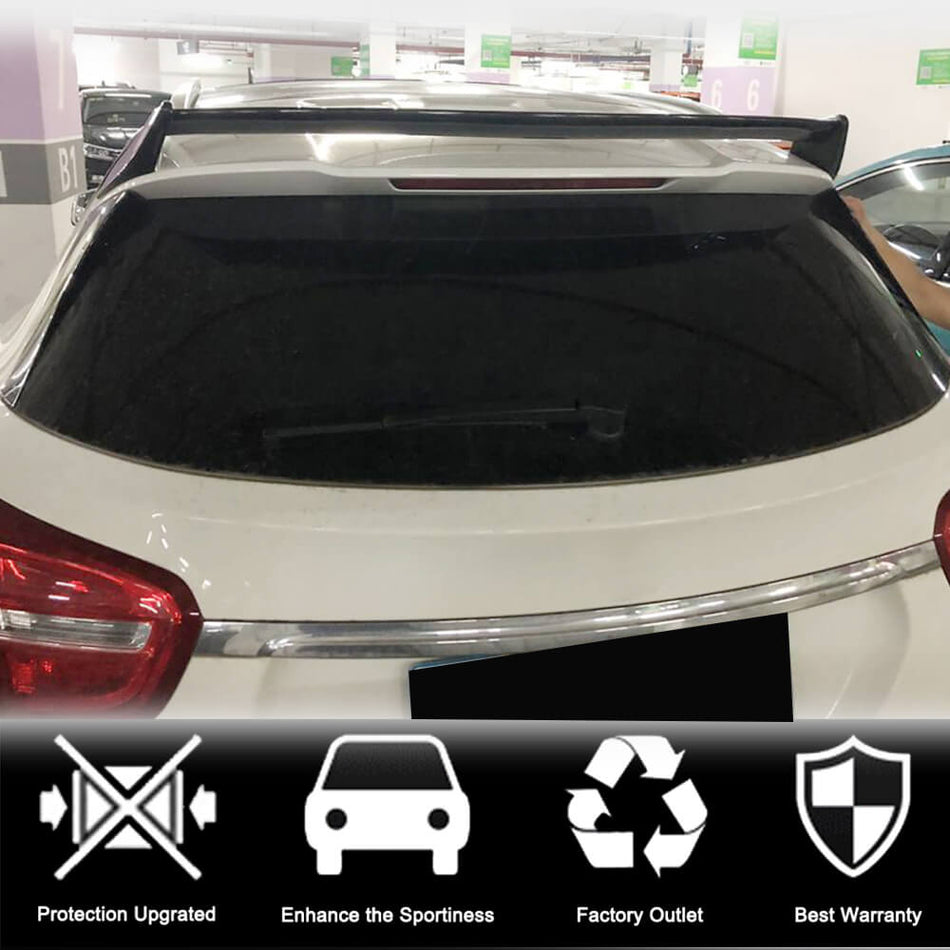 For Mercedes Benz X156 Carbon Fiber Rear Roof Spoiler Window Wing Lip