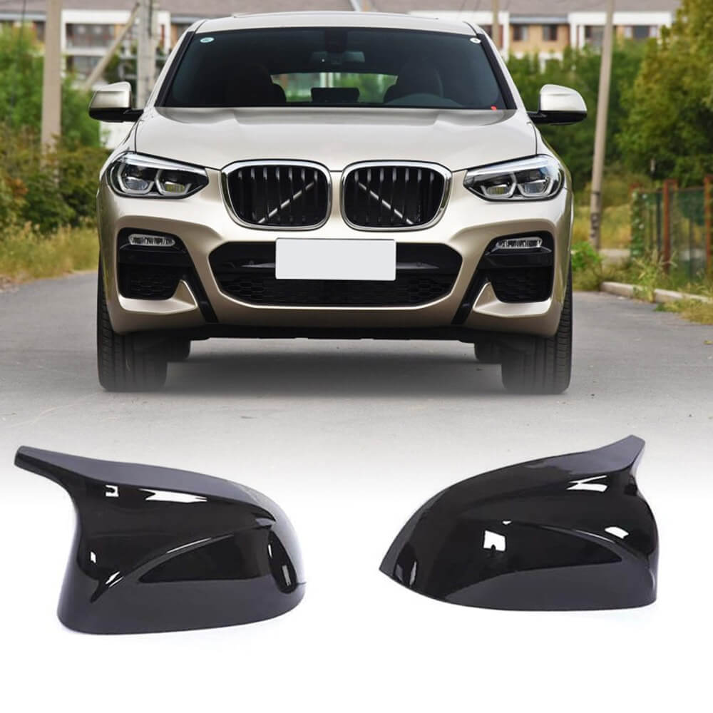 Carbon Fiber Look Side Mirror Cover Caps – Fits BMW X3 X4 X5 X6 X7 (G01 G02 G05 G06 G07) – Pair