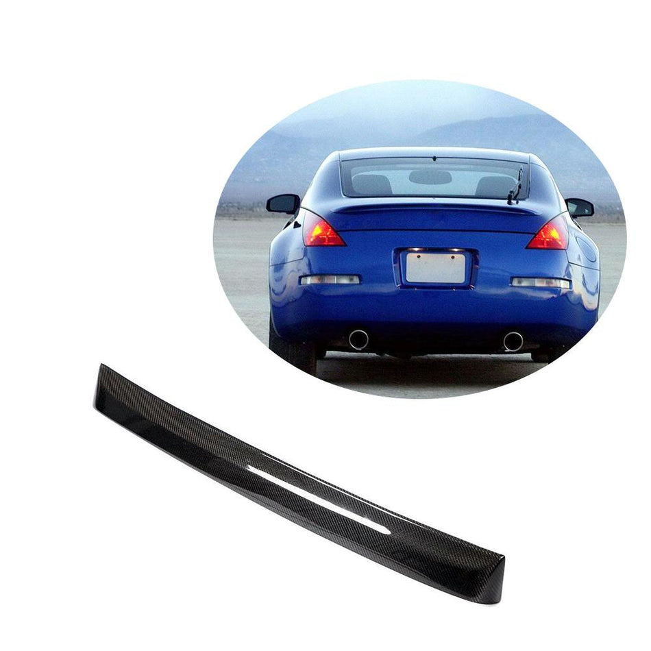 For Nissan 350Z Coupe 03-06 Carbon Fiber Rear Roof Spoiler Window Wing Lip