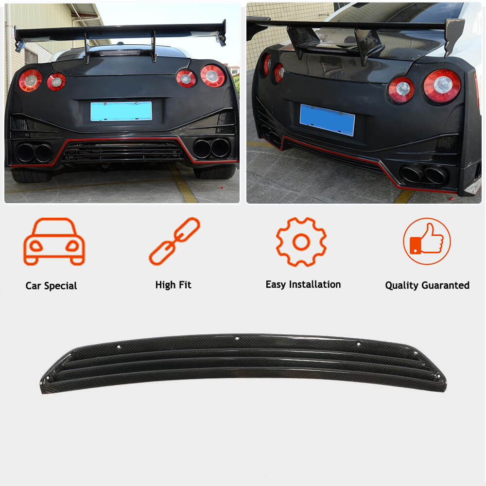 Nissan GTR Coupe 2009-2015 Rear Bumper Diffuser Carbon Fiber | Ahacarbon