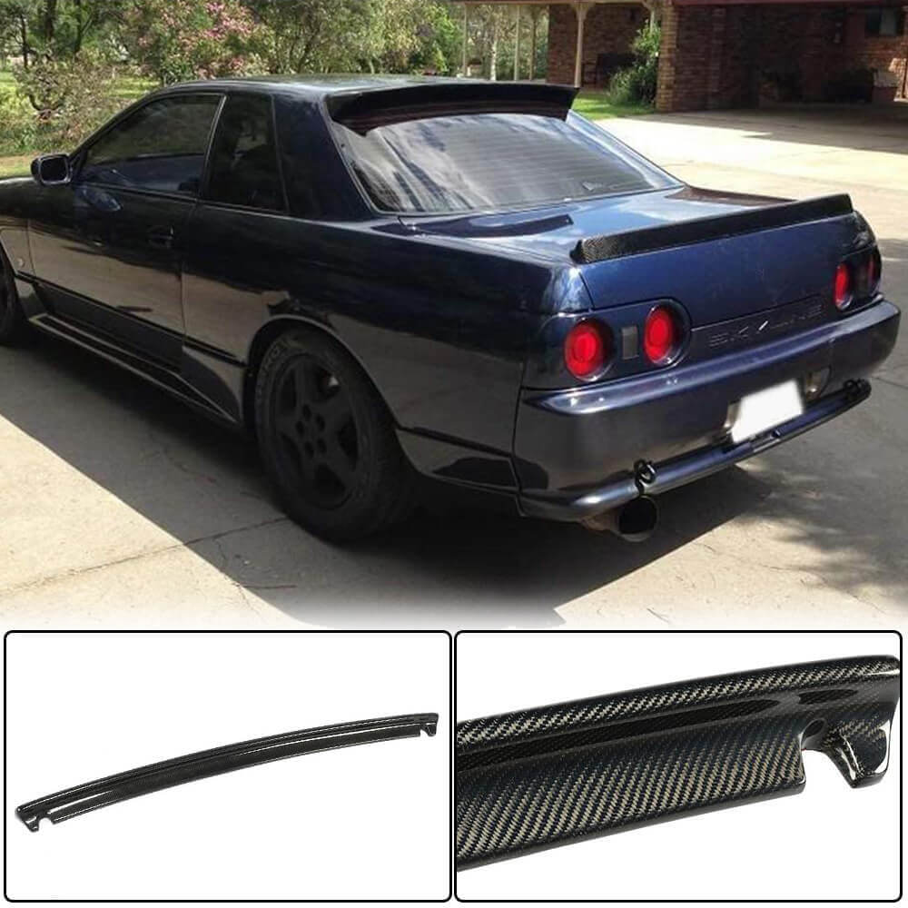 Border Racing R32 Rear Spats Ahacarbon|Carbon Fiber Rear Trunk Spoiler for Nissan R32 GTR Skyline ...