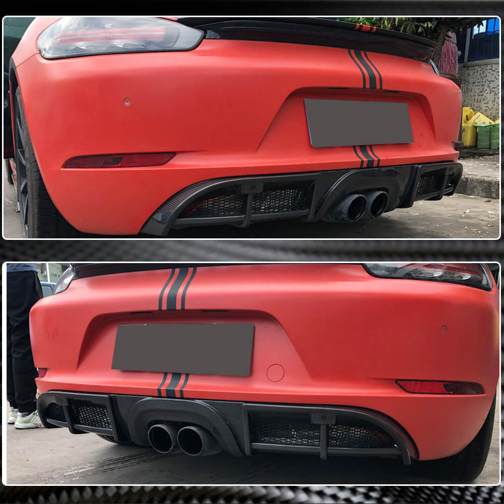 986 Boxster Rear Diffuser Porsche 718 982 Carbon Fiber Rear Bumper Diffuser Lip | Exterior Mods