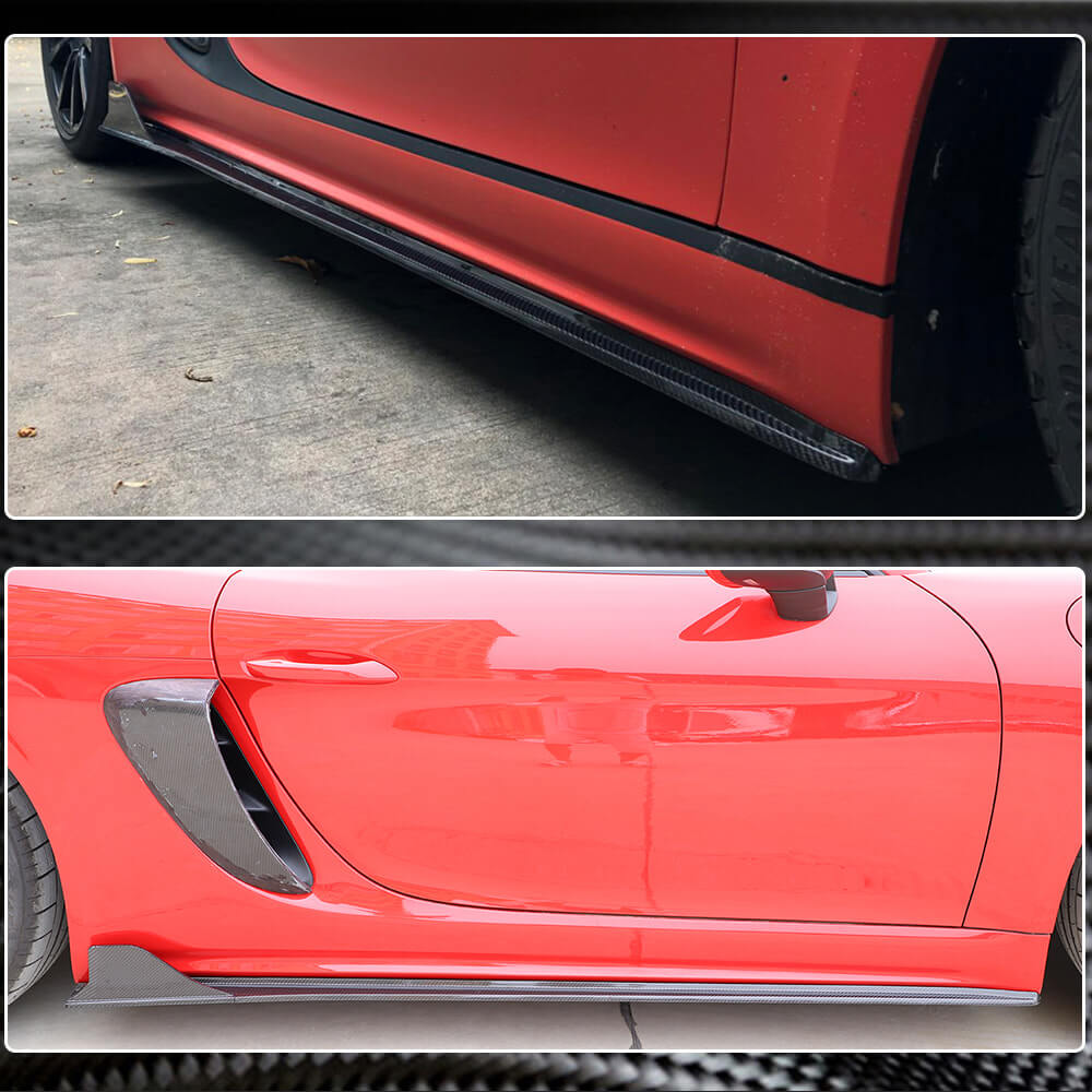 APR Carbon Fiber Side Rocker Extension 2015-2016 Porsche Cayman GT4