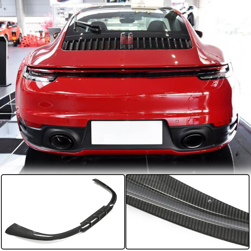 Porsche 911 992 Carrera Dry Carbon Fiber Rear Diffuser Valance Lip