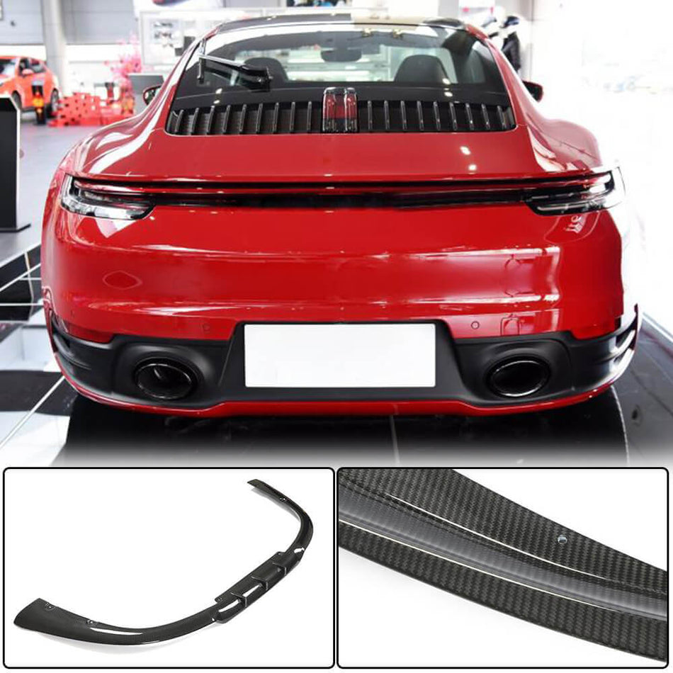 For Porsche 911 992 Carrera 4S 2019UP Dry Carbon Fiber Rear Bumper Diffuser Lip
