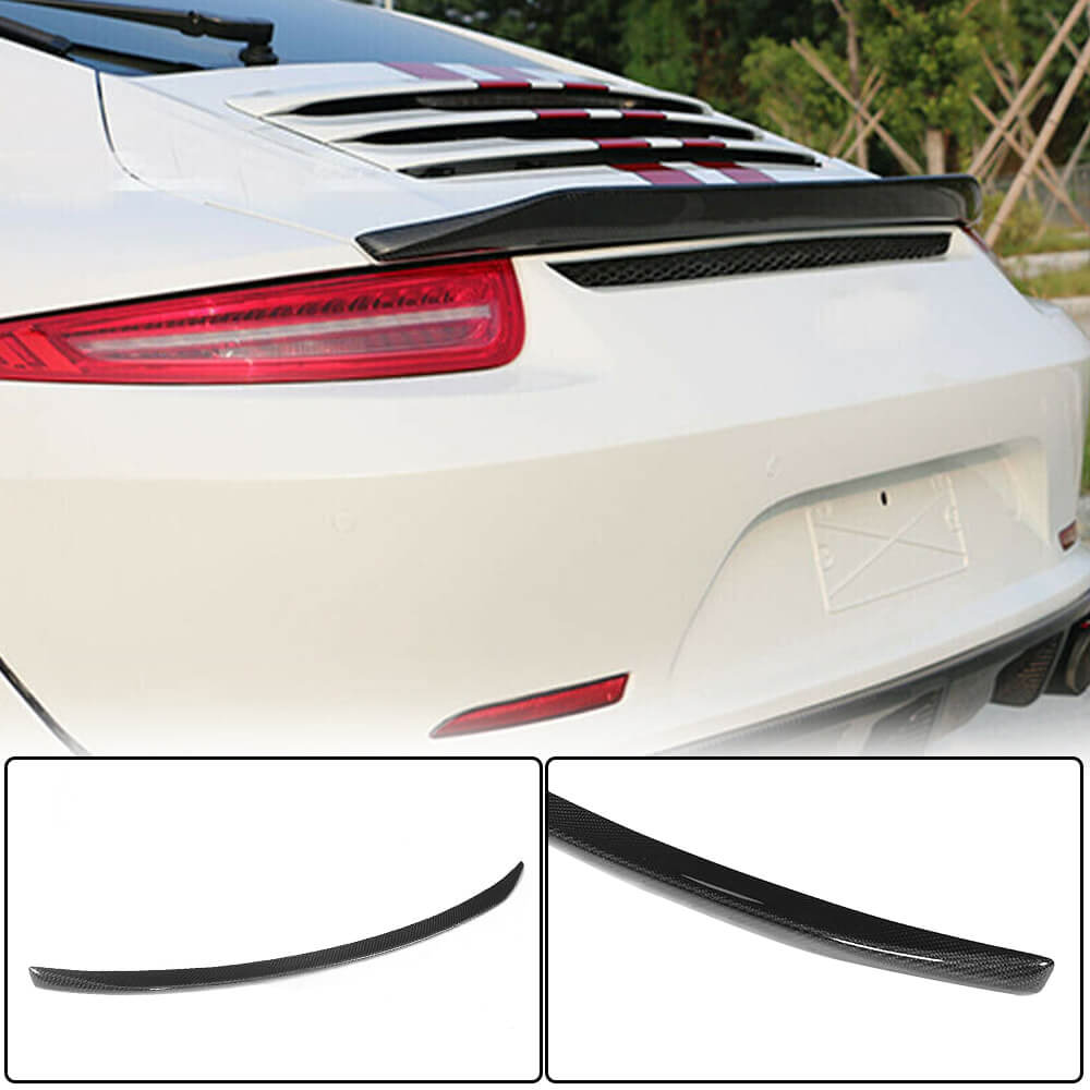 Porsche 911 991 Carbon Fiber Rear Spoiler | Trunk Boot Wing Lip – Ahacarbon