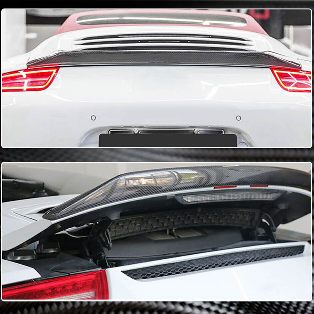 Ahacarbon|Carbon Fiber Rear Spoiler for Porsche 911 991|Performance Upgrade