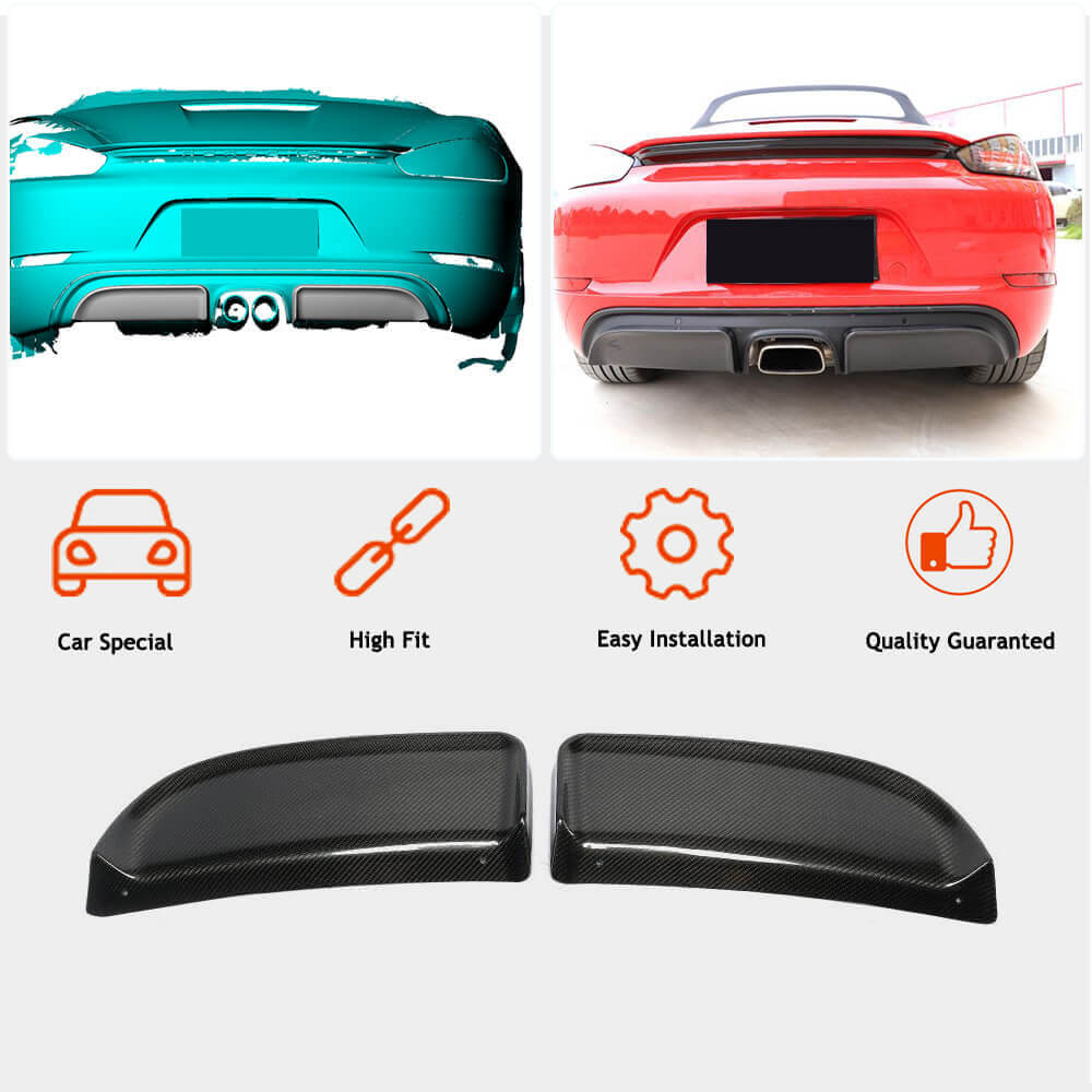 986 Boxster Rear Diffuser Porsche 718 (982) Boxster Cayman 2016-2019 Rear Bumper Diffuser Carbon ...