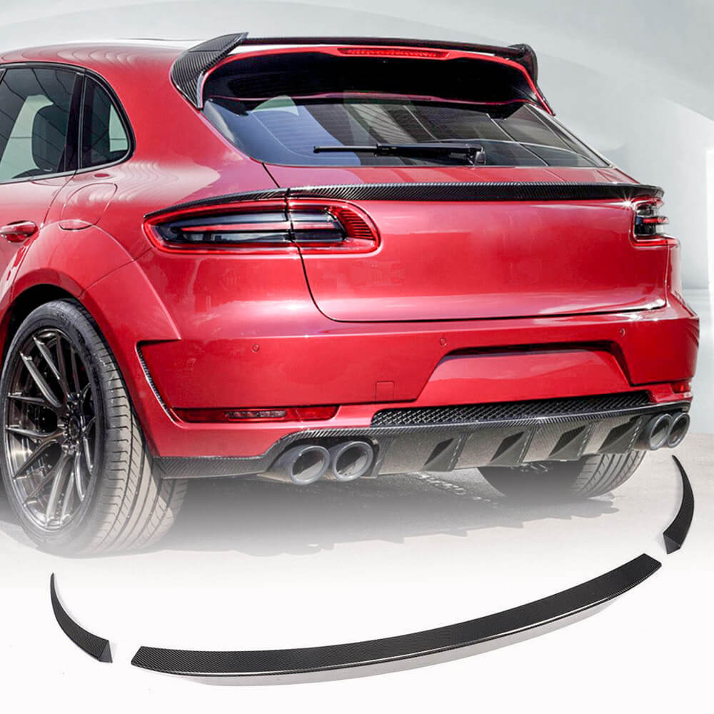 Porsche Macan Carbon Fiber Rear Middle Spoiler Wing Lip | Exterior Mods