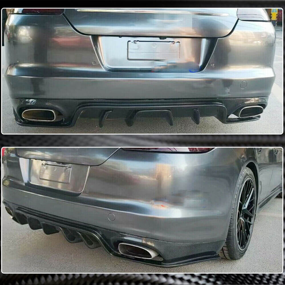 Spoiler Avant Carbone Pour Porsche Panamera 970 2010-13 – Fixation Vis, Design Glossy Noir