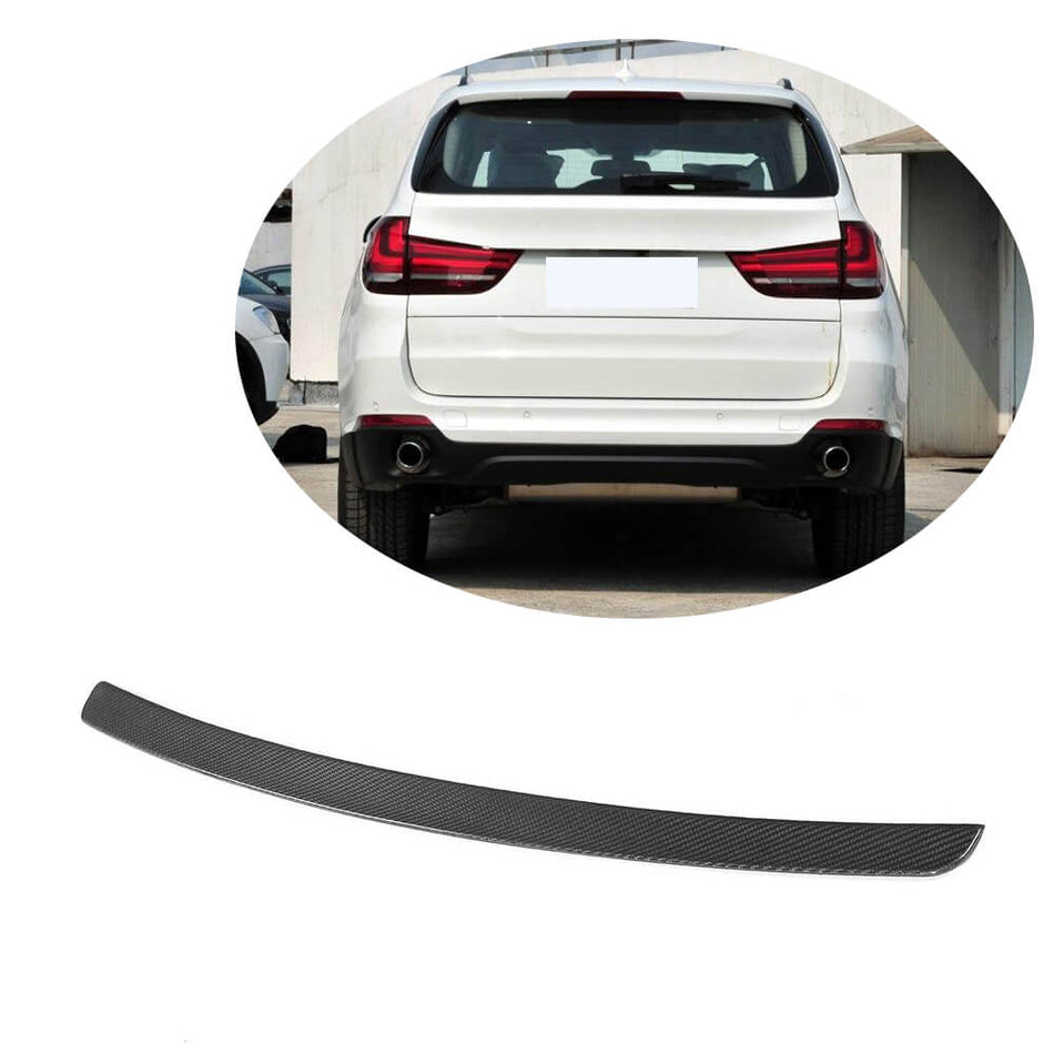 For BMW X5 F15 Sport Utility 14-18 Carbon Fiber Rear Roof Spoiler Window Wing Lip