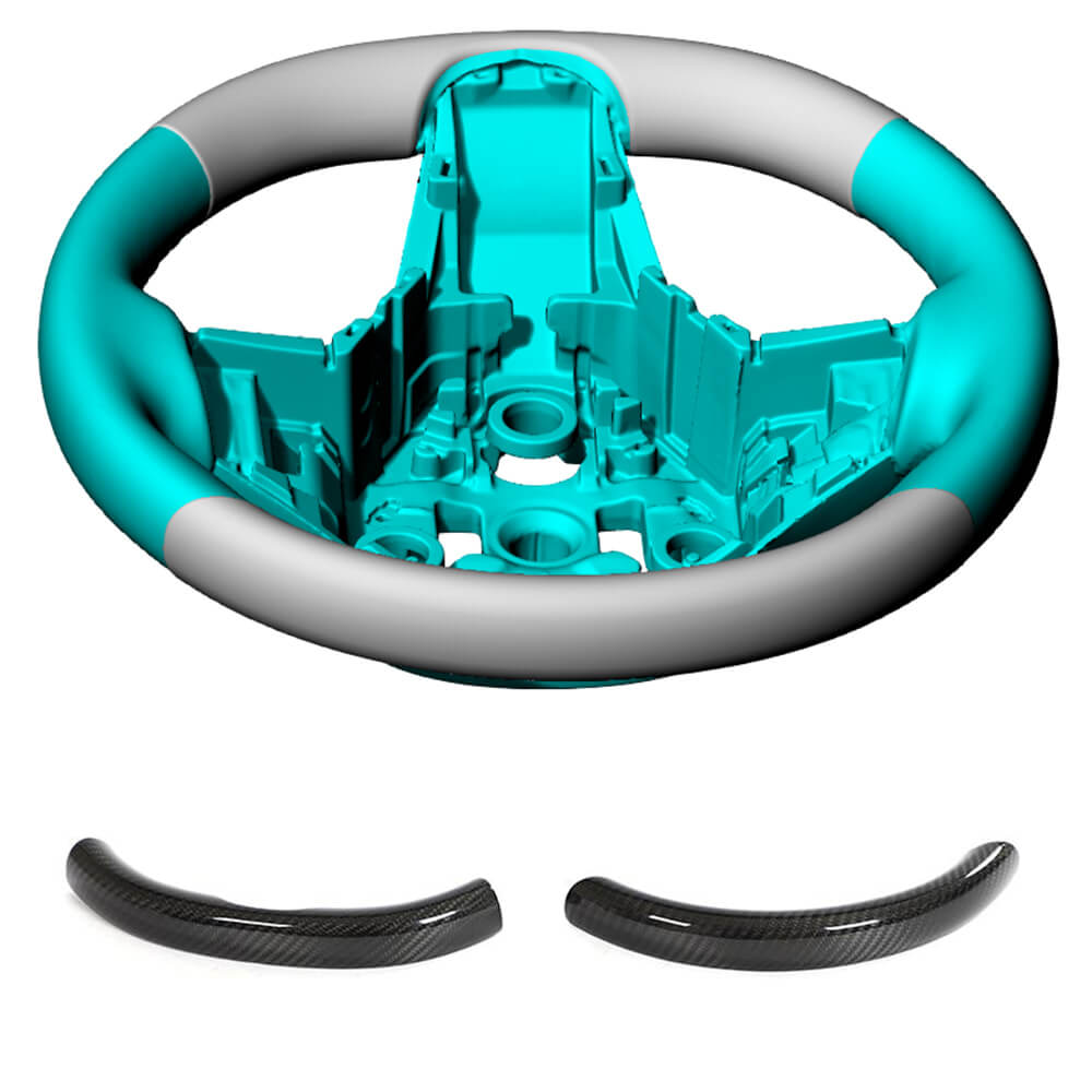 Tesla Model 3 & Y Dry Carbon Fiber Steering wheel patch interior ...