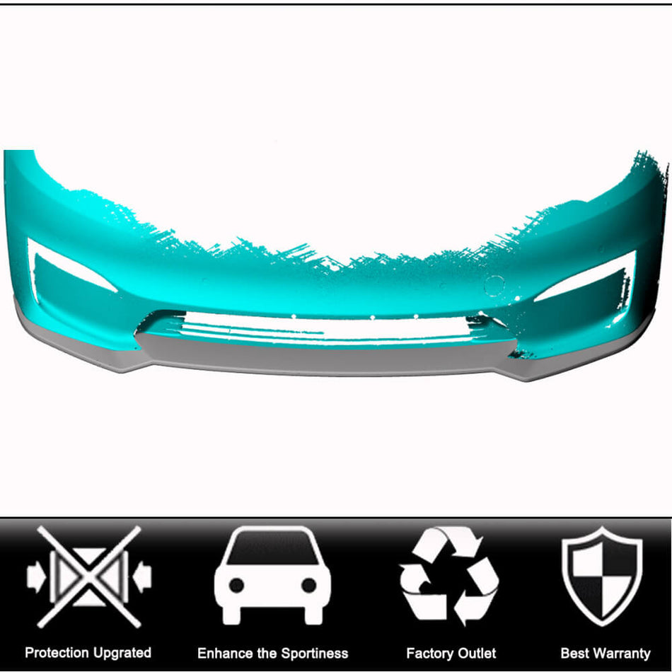 For Tesla Model S 2021-2023 Carbon Fiber Front Bumper Lip Chin Spoiler Wide Body Kit