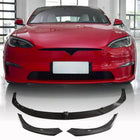 Tesla Model S 2021-2023 Front Bumper Lip Carbon Fiber-Ahacarbon