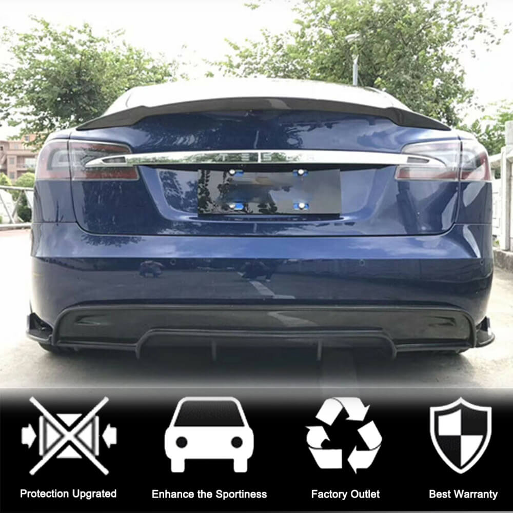 Tesla Model S Pre-facelift Carbon Fiber Rear Bumper Diffuser Lip ...