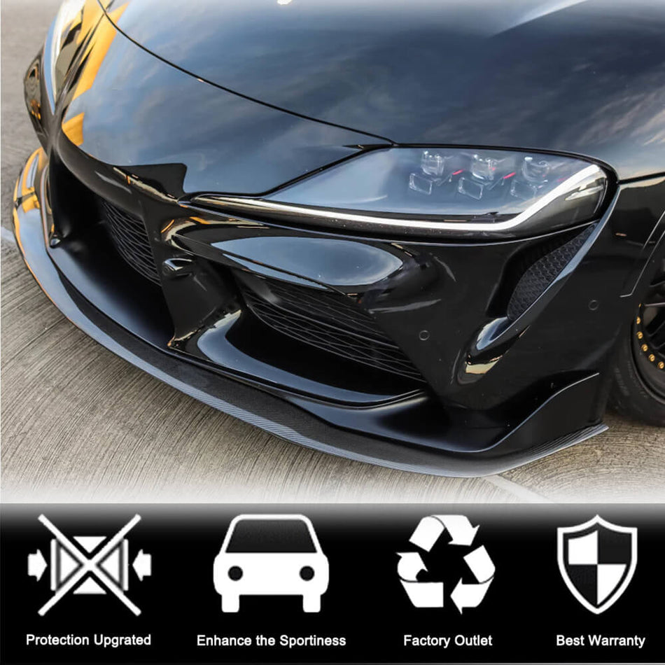 Toyota GR Supra A90 Carbon Fiber Front Lip Spoiler | Exterior Mods