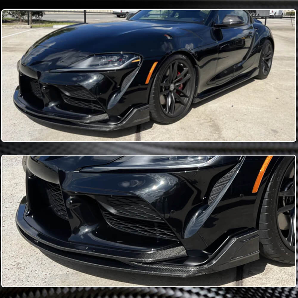 Toyota GR Supra J29 A90 Carbon Fiber Front Bumper Lip Spoiler Splitter ...