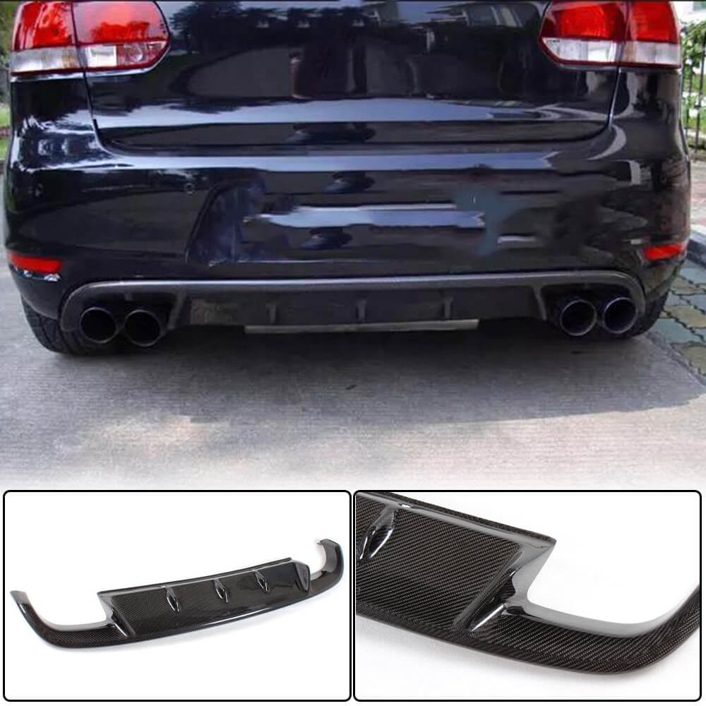 Volkswagen VW Golf 6 MK6 GTI Carbon Fiber Rear Diffuser | Exterior Mods ...