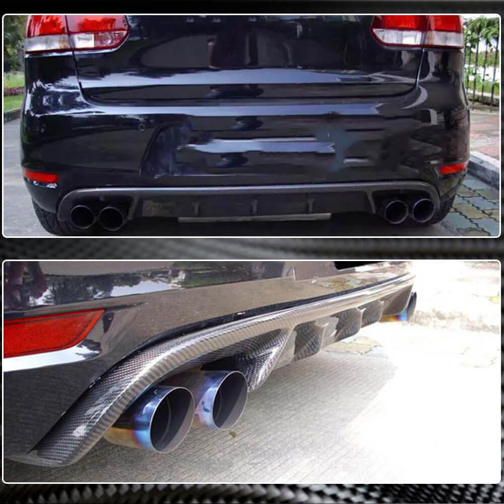 Volkswagen VW Golf 6 MK6 GTI Carbon Fiber Rear Diffuser | Exterior Mods ...