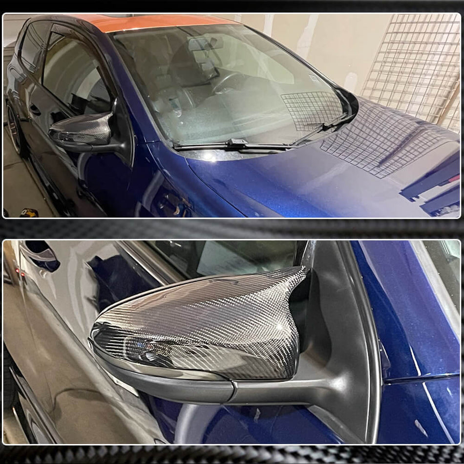 Volkswagen VW Golf 6 MK6 GTI R/R20 2010-2013 Mirror Covers Replacement Style Carbon Fiber-Ahacarbon
