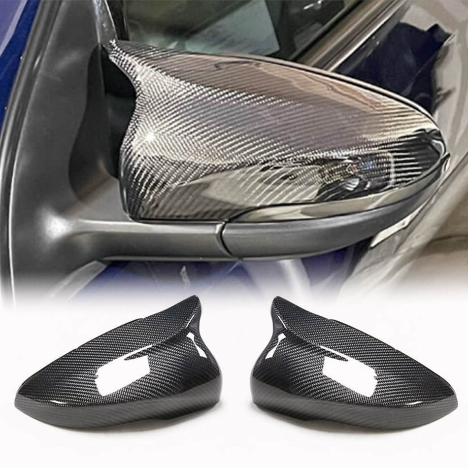 For Volkswagen VW Golf 6 MK6 GTI R/R20 Carbon Fiber Replacement Side Mirror Cover Caps Pair