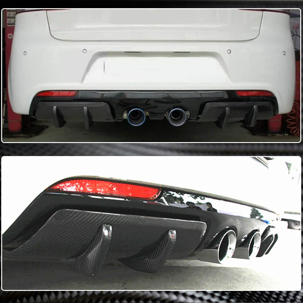 Volkswagen Golf 6 R R20 Carbon Fiber Rear Bumper Diffuser Cover Trims