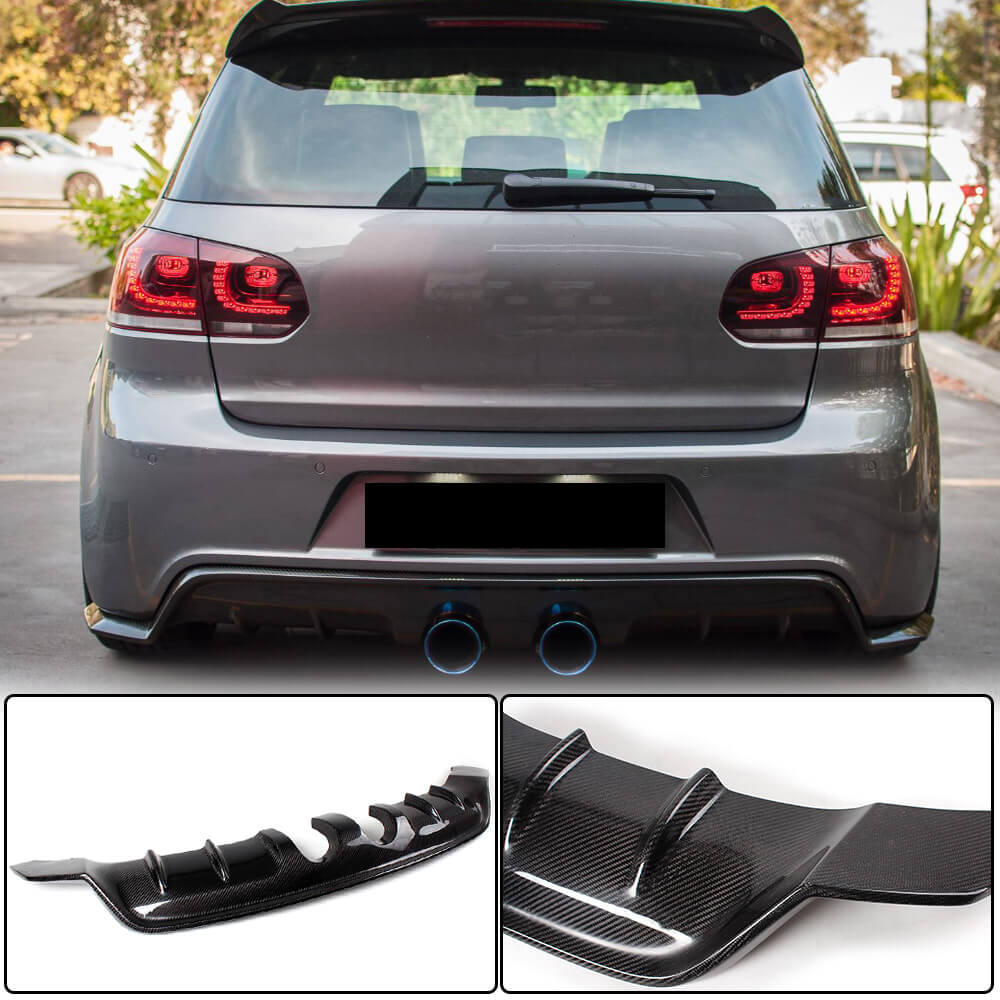Volkswagen VW Golf 6 R R20 Carbon Fiber Rear Diffuser | Exterior Mods