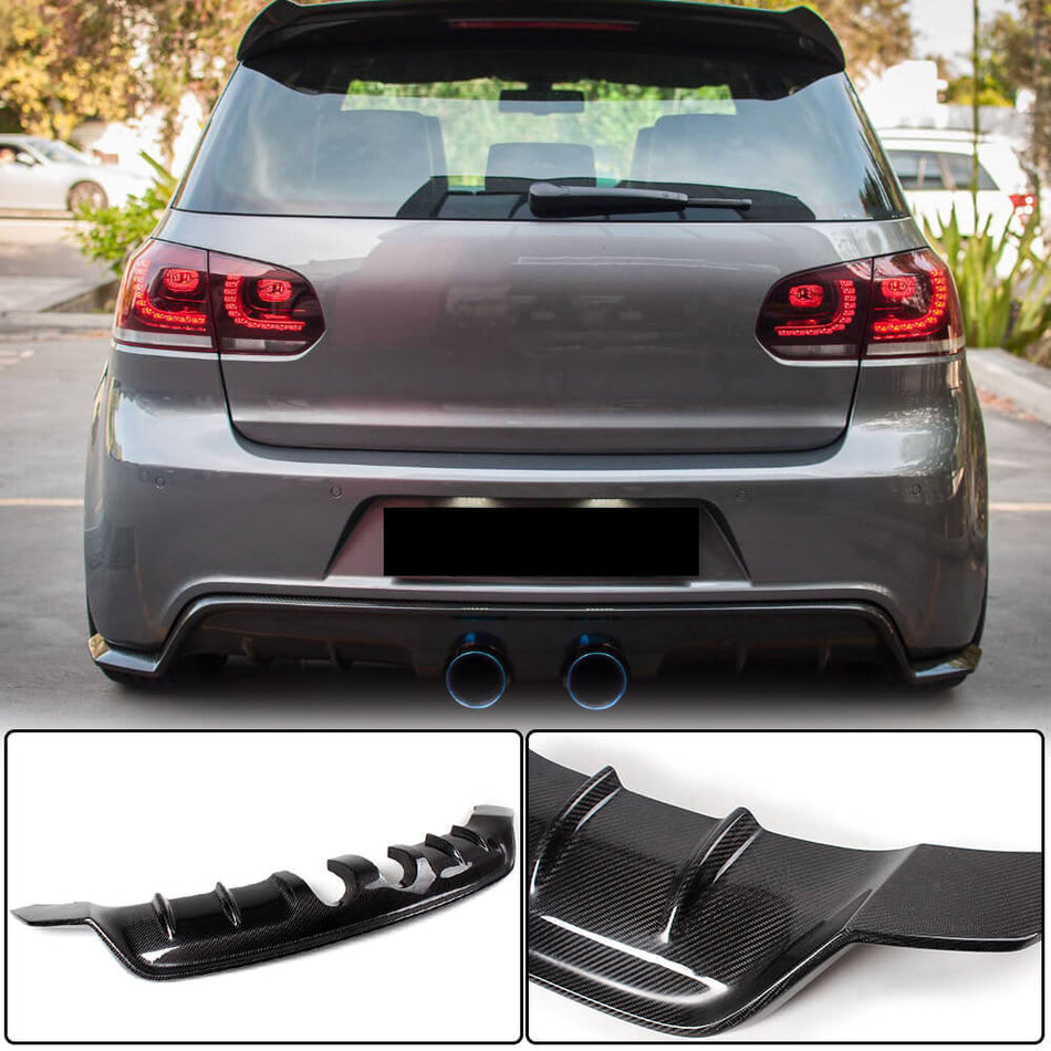 Golf R20 Mk6 Rear Diffuser Premium Carbon Fiber Kits for Golf 6 R20/R Models – tagged “golf 6 r20 ...