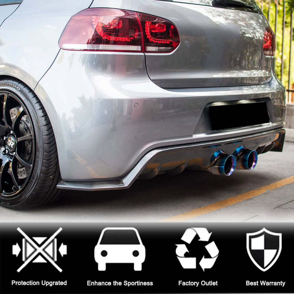 Volkswagen VW Golf 6 R R20 Carbon Fiber Rear Diffuser | Exterior Mods