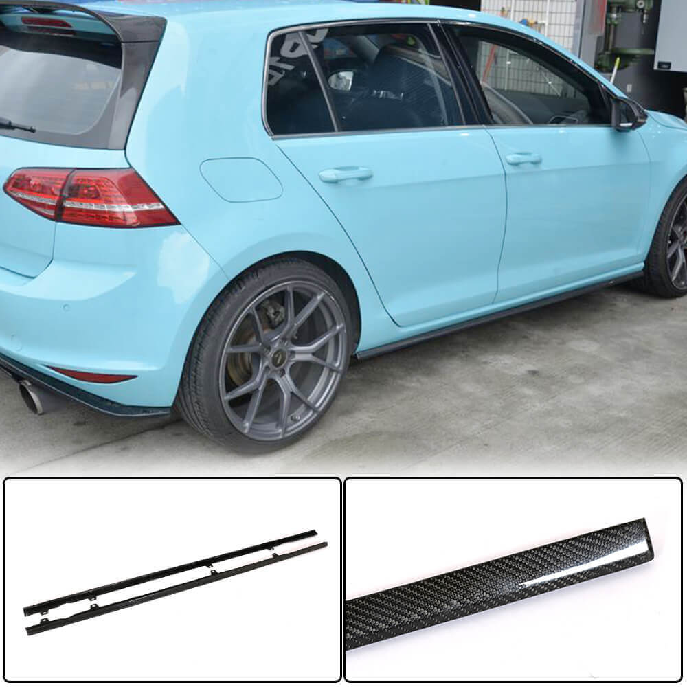 Volkswagen Golf MK7.5 R Line Carbon Fiber Side Skirts | Exterior Mods