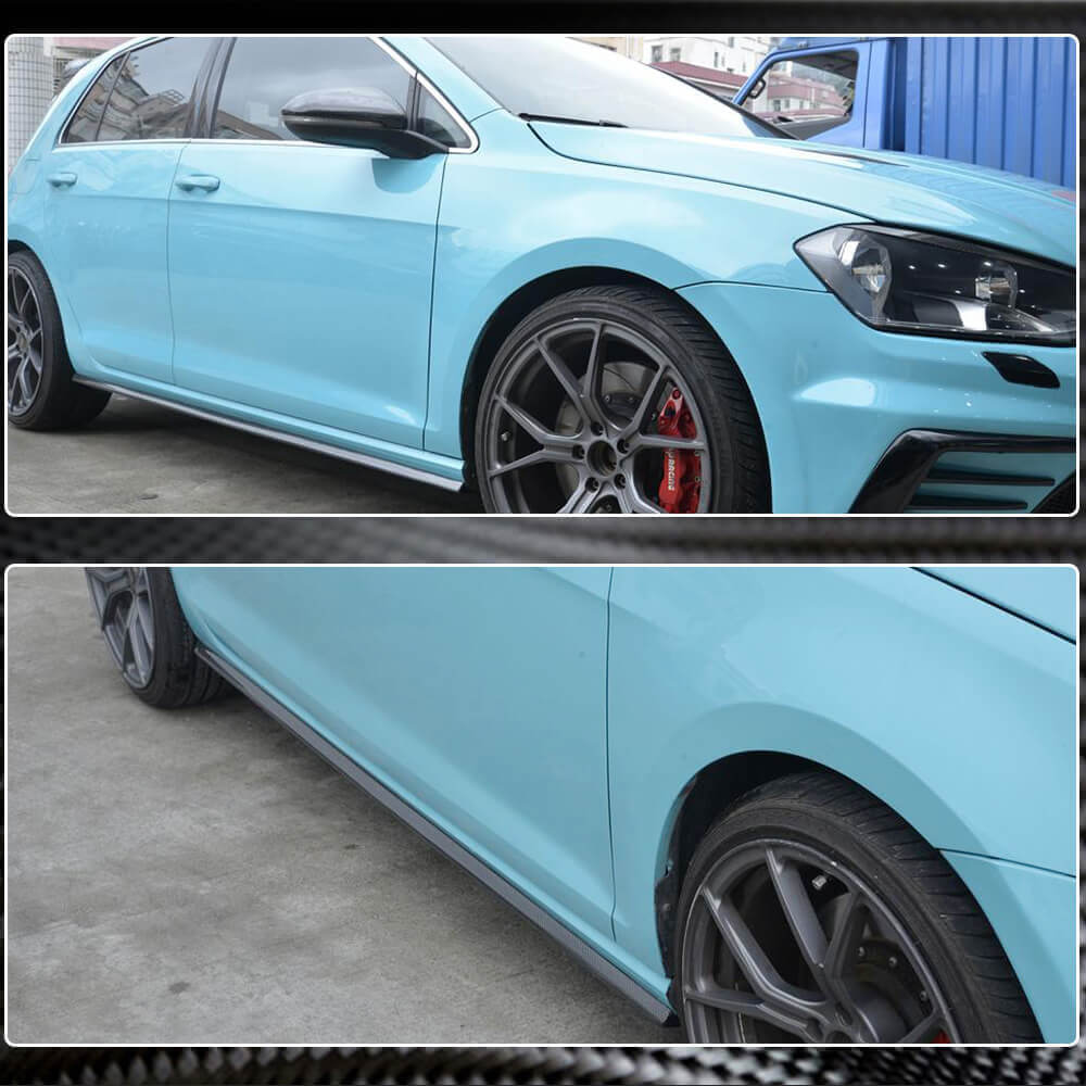 Volkswagen Golf MK7.5 R Line Carbon Fiber Side Skirts | Exterior Mods