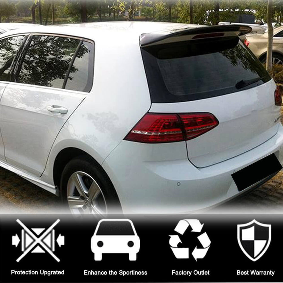 For Volkswagen VW Golf 7 7.5 MK7 MK7.5 GTI R Carbon Fiber Rear Roof Spoiler Window Wing Lip