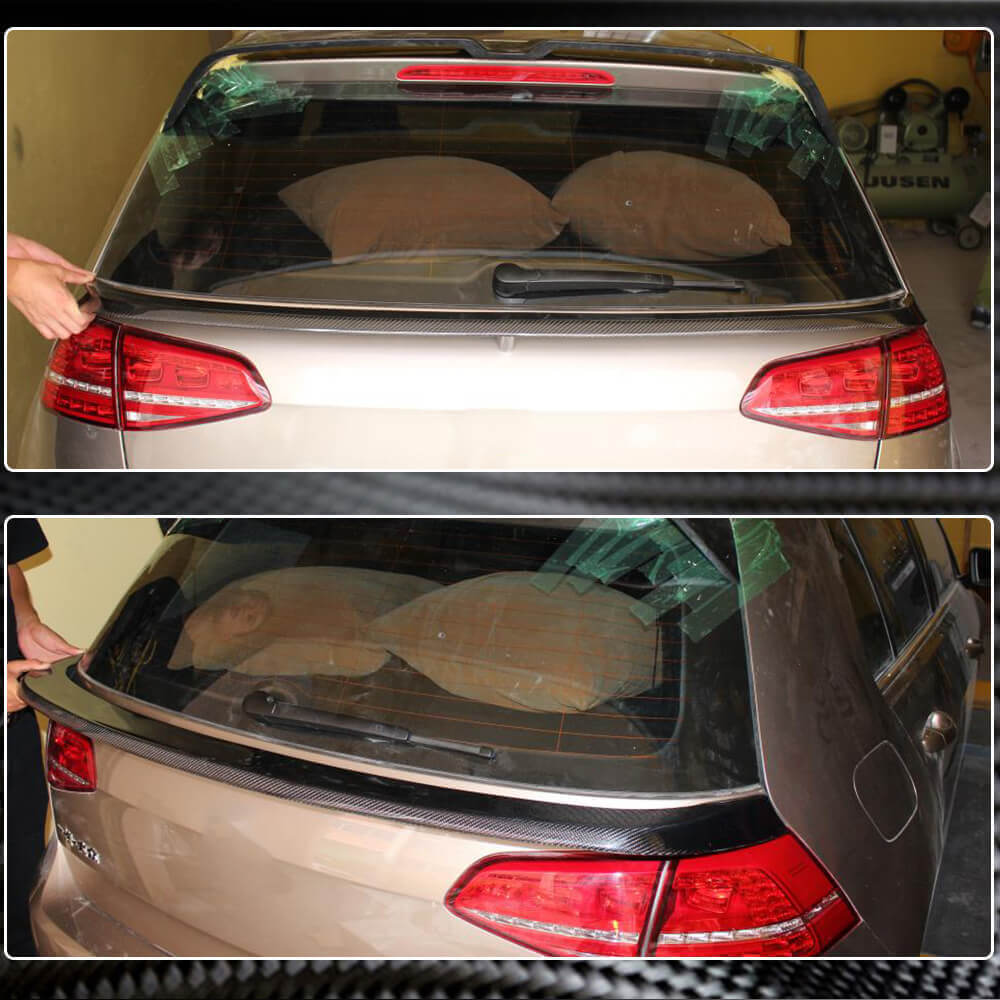 Golf R Back Window Volkswagen Golf 7 MK7 GTI R Carbon Fiber Rear Middle Window Spoiler