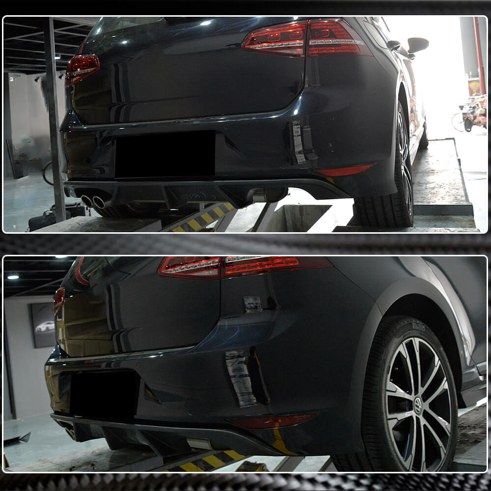 Golf R Diffuser Vs Regular Diffuser Volkswagen Golf 7 MK7 R Carbon Fiber Rear Diffuser Lip | Exterior Mods ...