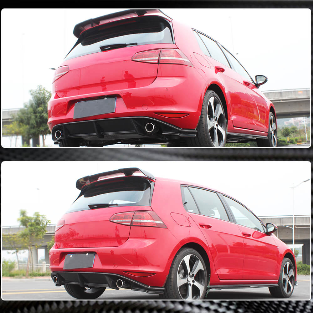 Volkswagen VW Golf 7 MK7 GTI Carbon Fiber Rear Bumper Diffuser Lip
