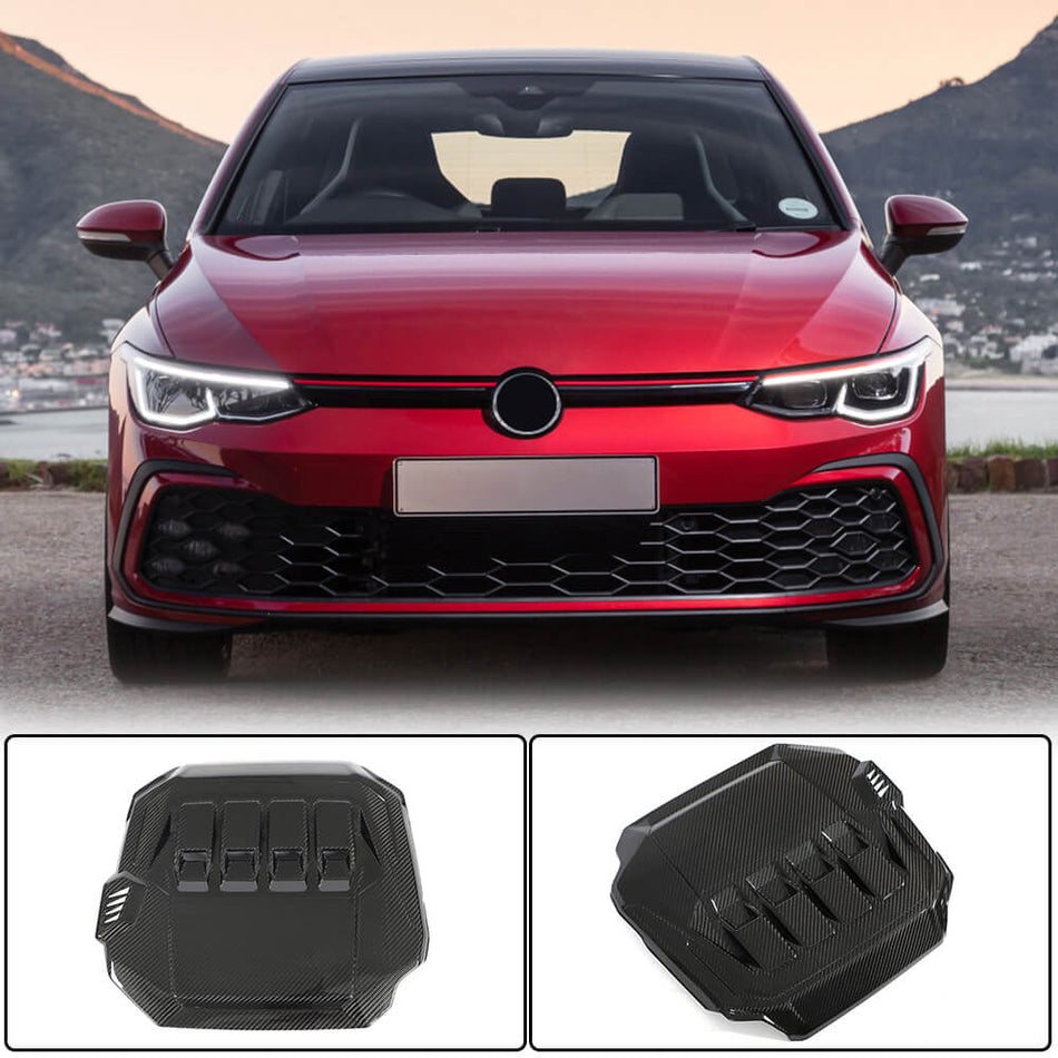 For Volkswagen VW Golf 8 MK8 GTI Carbon Fiber Engine Cover Auto Interior Protector Car Accessories
