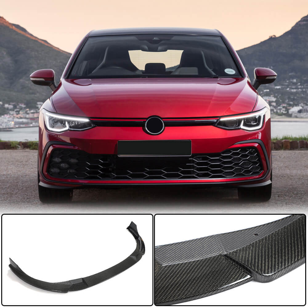 Volkswagen VW Golf 8 MK8 GTI 2021UP Front Bumper Lip Carbon Fiber ...
