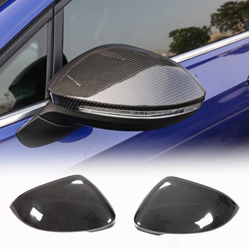 For Volkswagen VW Golf 8 MK8 GTI R Rline Carbon Fiber Replacement Side Mirror Cover Caps