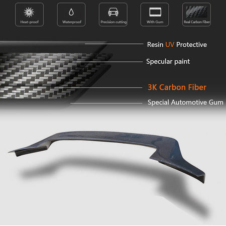 Audi A4 GT Style carbon fiber trunk spoiler product features