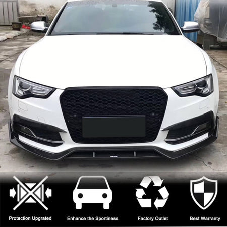 Audi A5 S5 B8.5 front bumper vent fins installed on front bumper