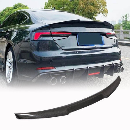Audi A5 S5 B9 Sportback rear trunk spoiler installed view