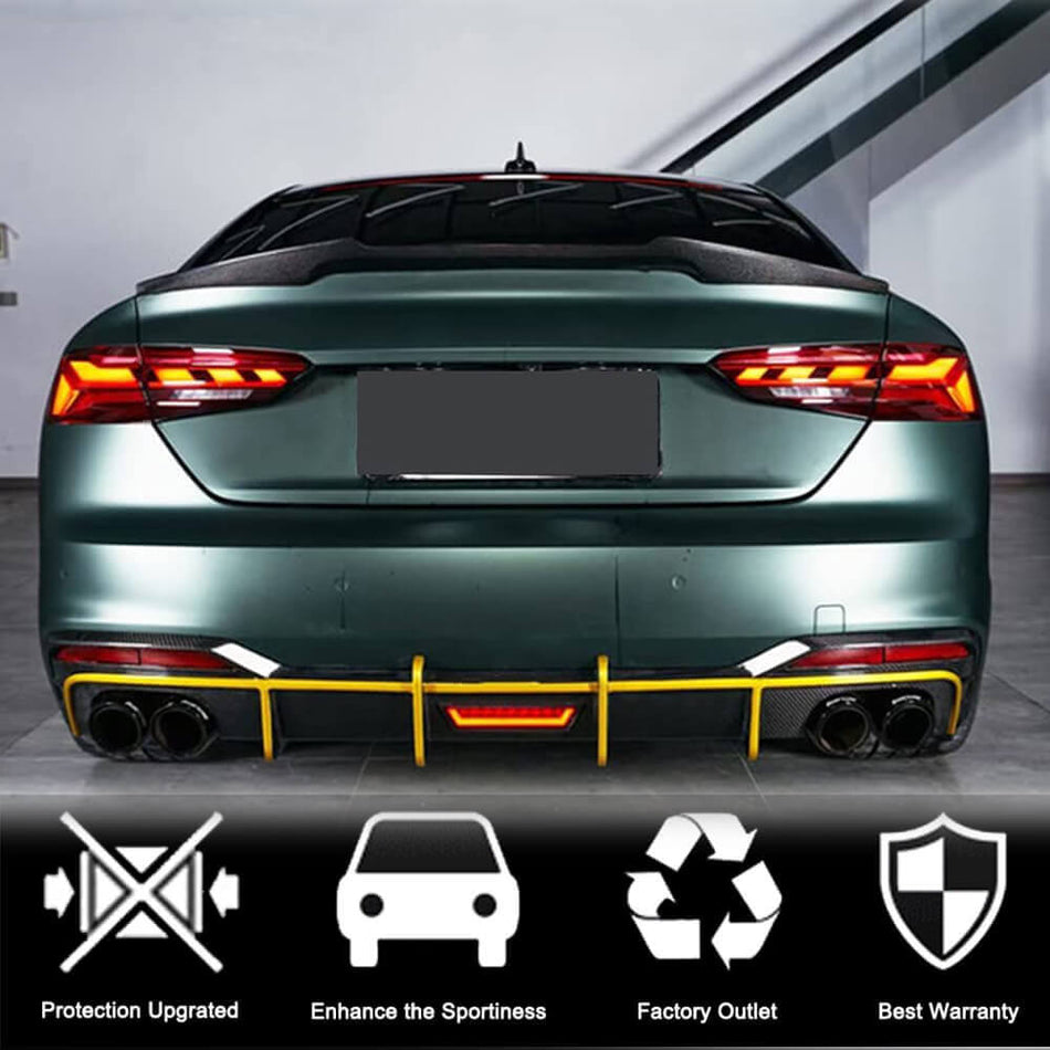 Audi A5 S5 B9 Sportback trunk spoiler installation position