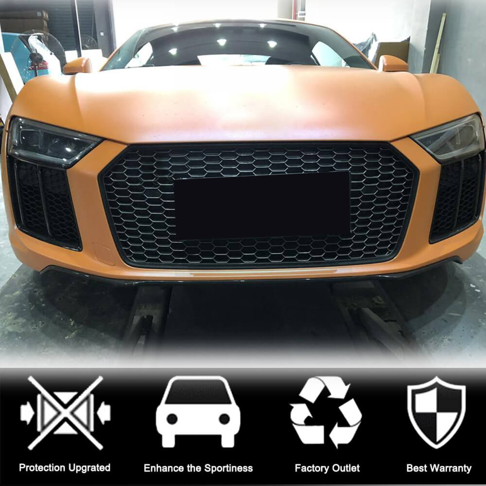 Audi R8 Gen2 carbon fiber front side air vents installed front view