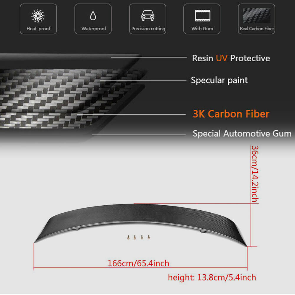 Audi R8 rear spoiler carbon fiber weave and product detail