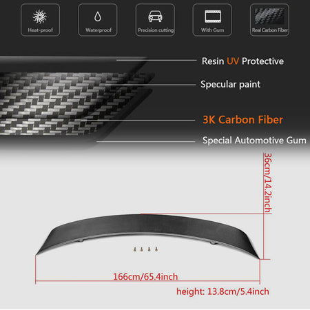 Audi R8 rear spoiler carbon fiber weave and product detail