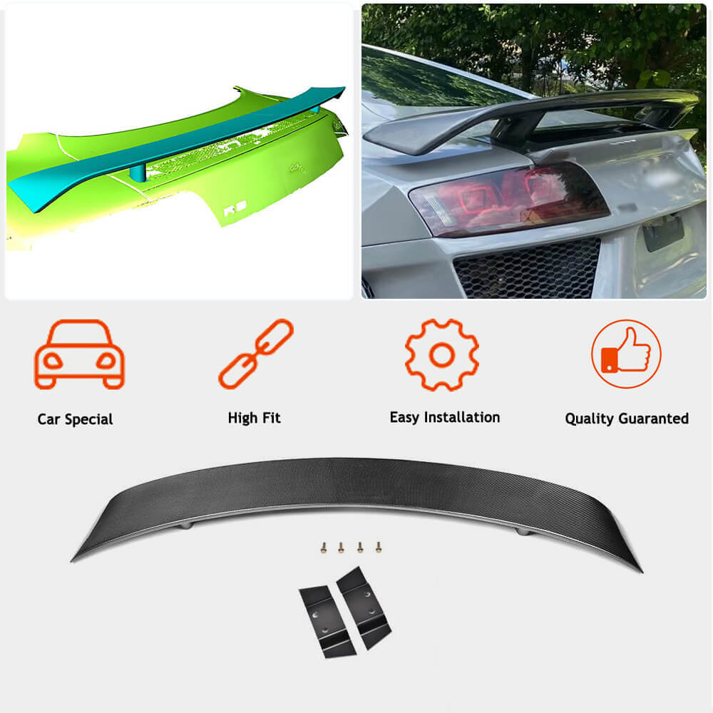 Audi R8 Type 42 carbon fiber rear spoiler design and construction