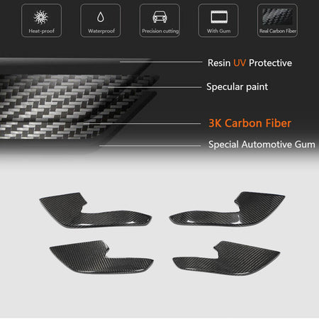 Audi RS6 RS7 C7 carbon fiber front bumper canards gloss 3K weave detail