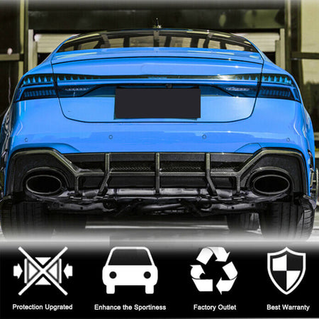 Audi RS7 C8 carbon fiber rear diffuser rear profile